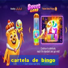 cartela de bingo cha de bebe